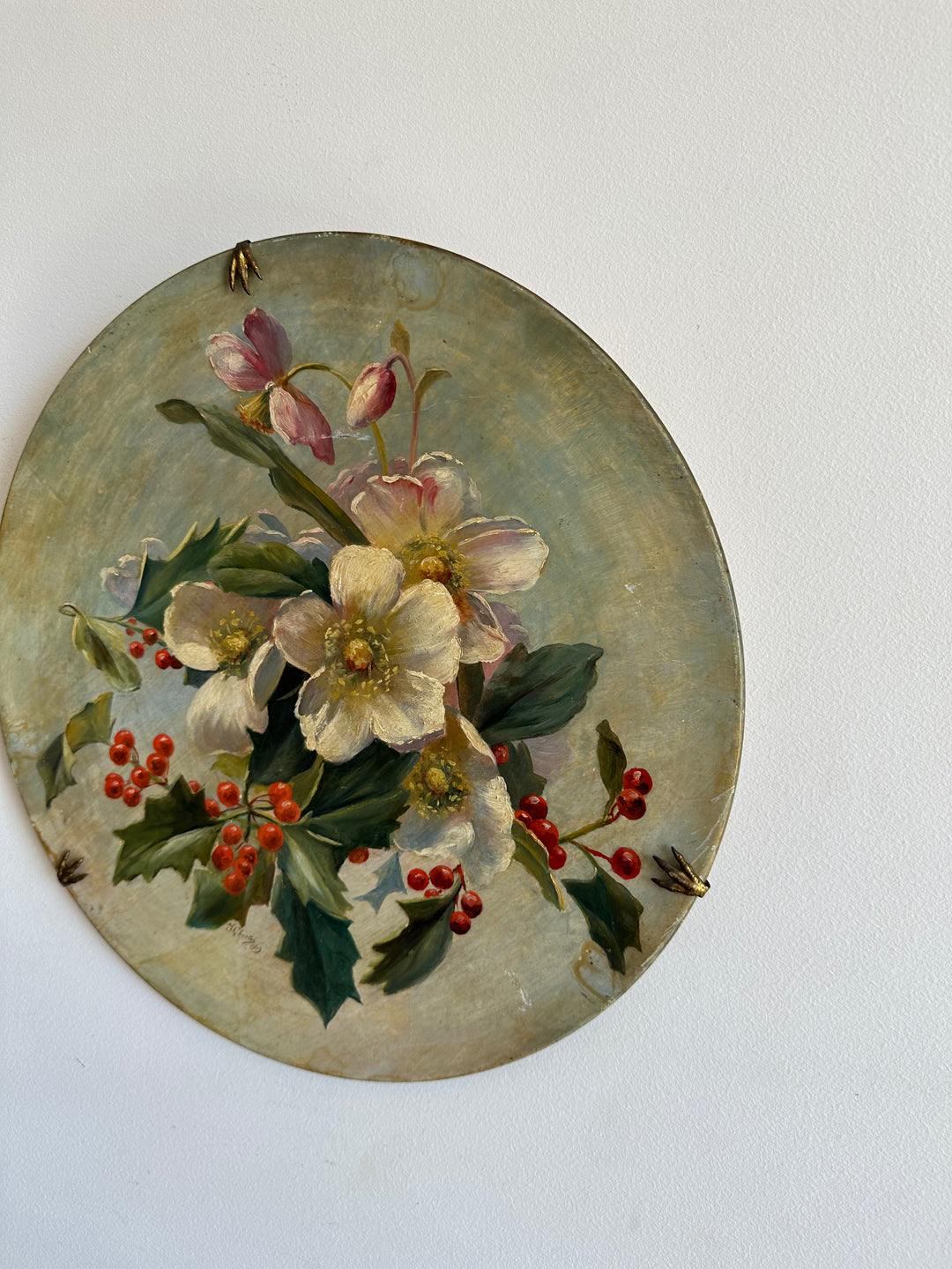 Assiettes décoratives signées 1913