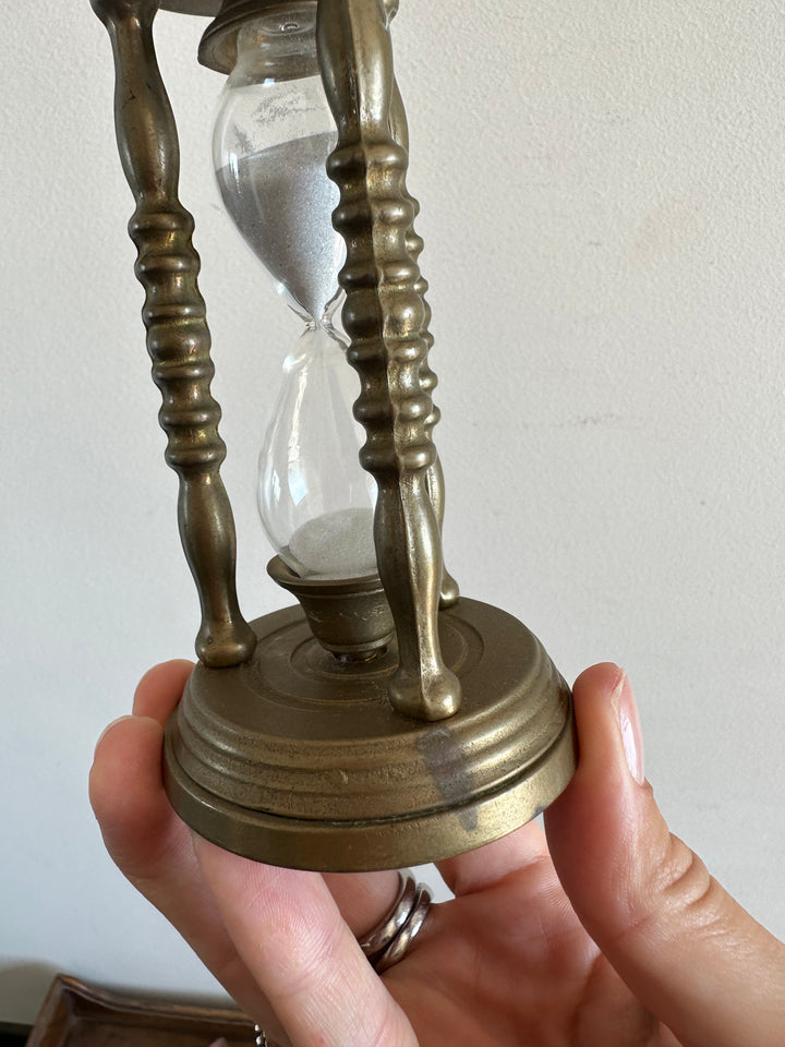 Sablier en laiton colonnes torsadées