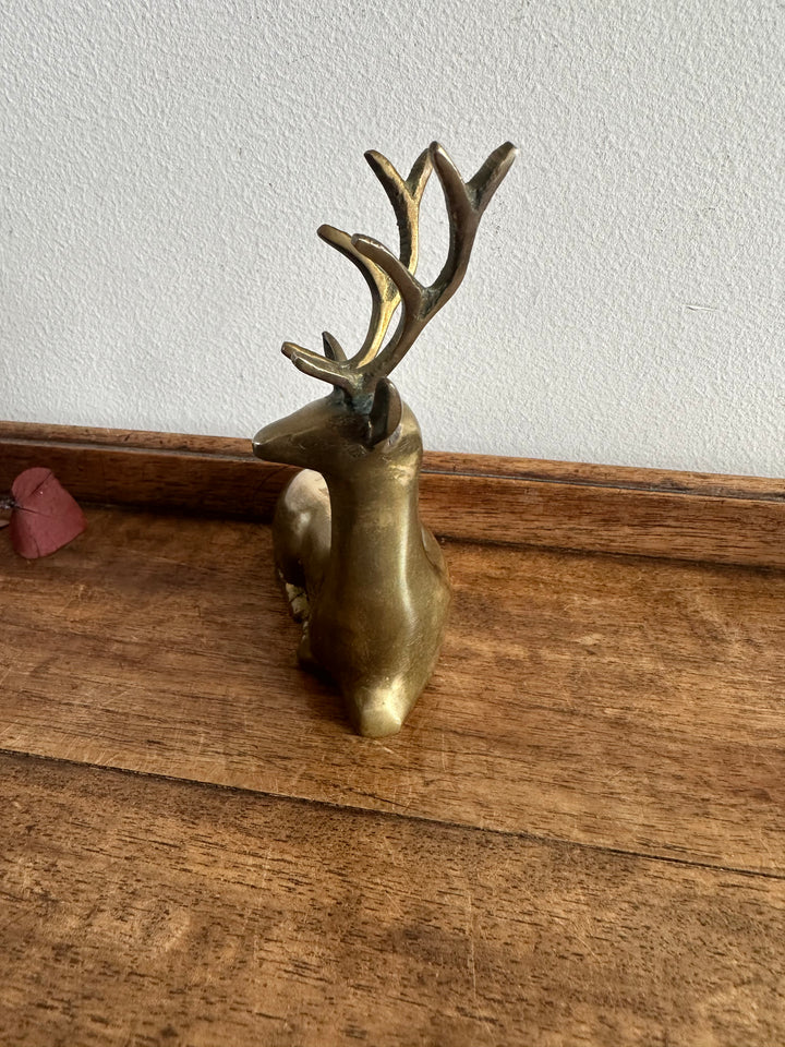 Cerf en laiton vintage
