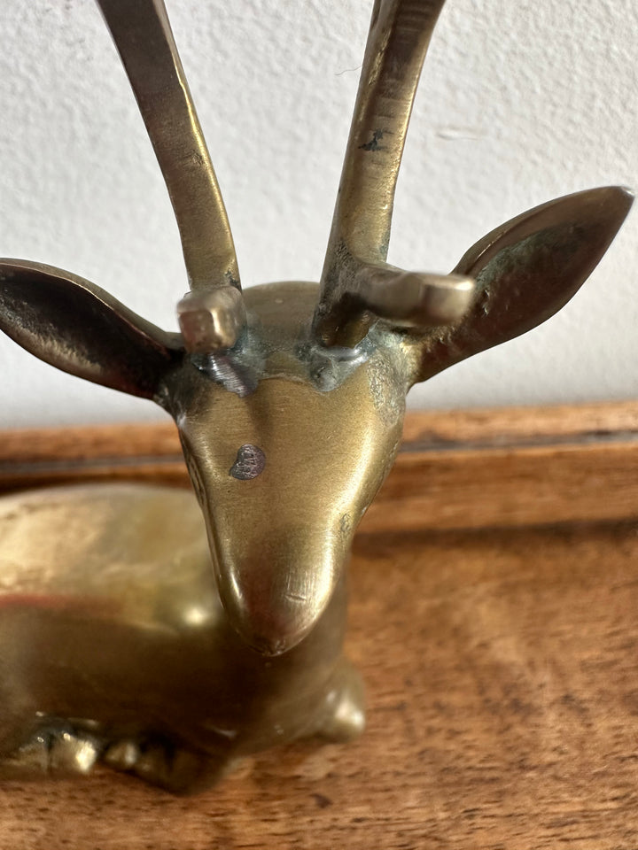 Cerf en laiton vintage