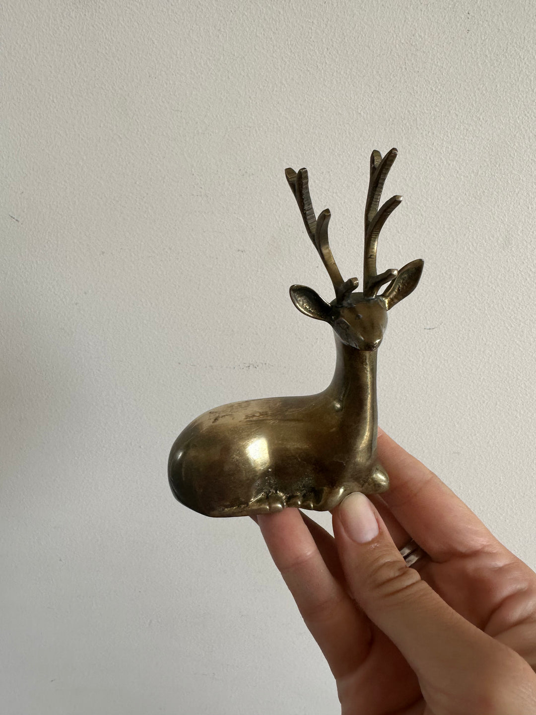 Cerf en laiton vintage