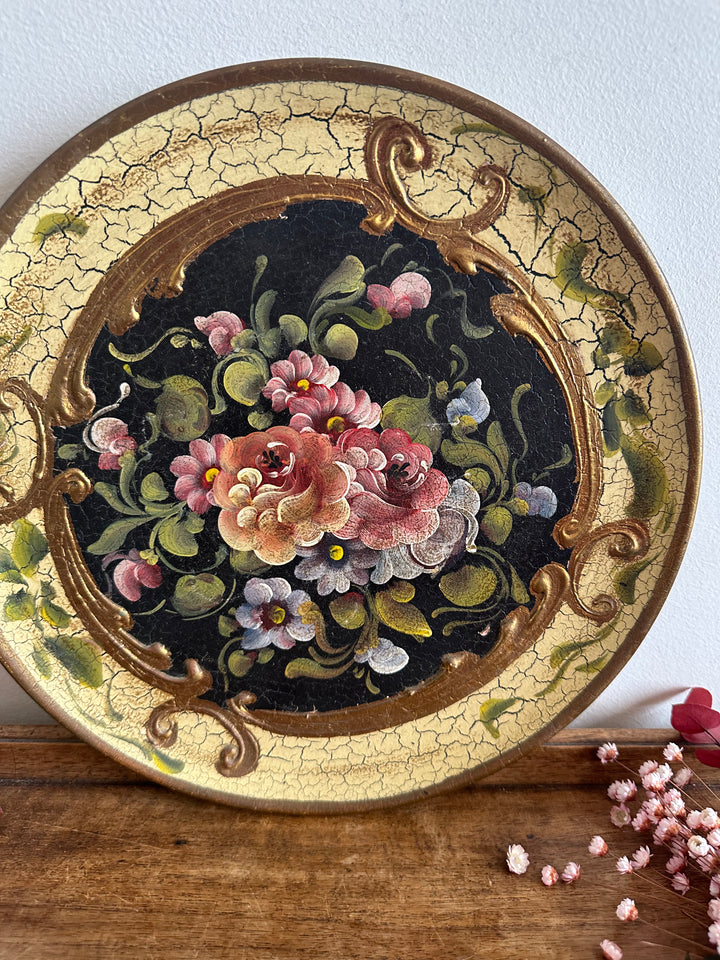 Assiette en terre cuite décoration italienne peinte à la main