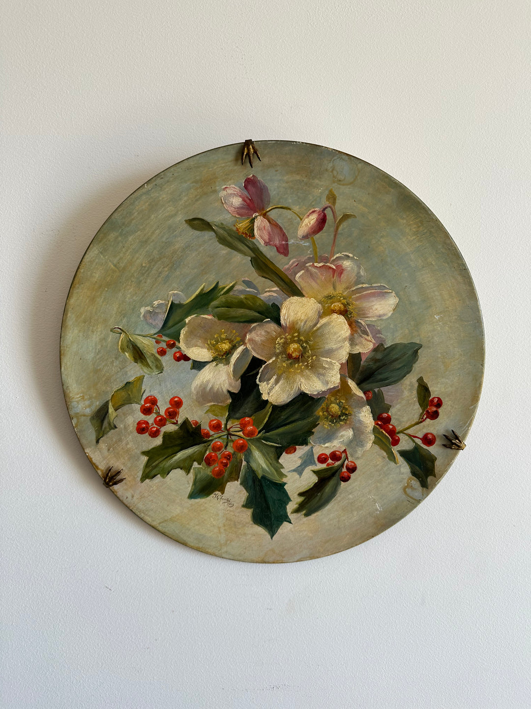 Assiettes décoratives signées 1913