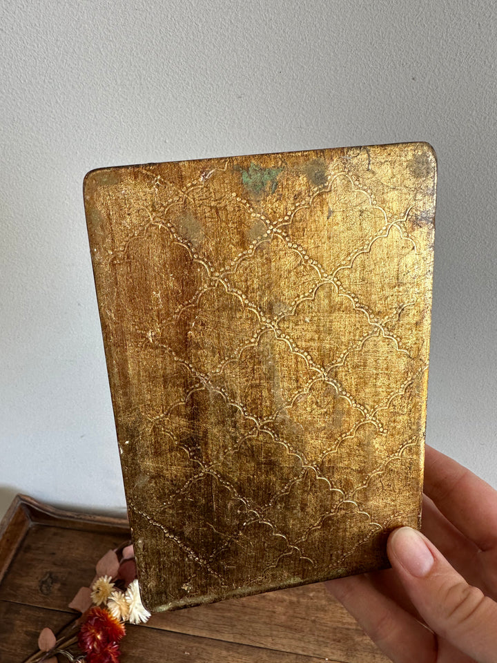 Boite en bois style florentin pour jeux de carte