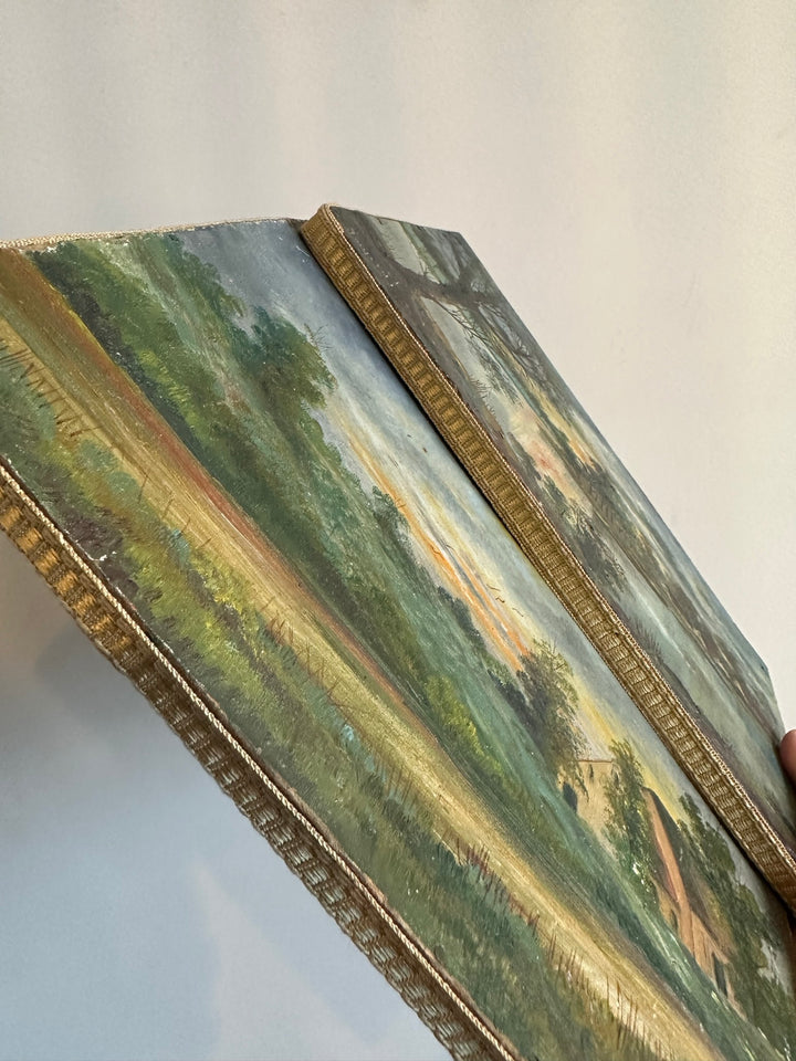 Peintures paysages de campagne fin 19ème