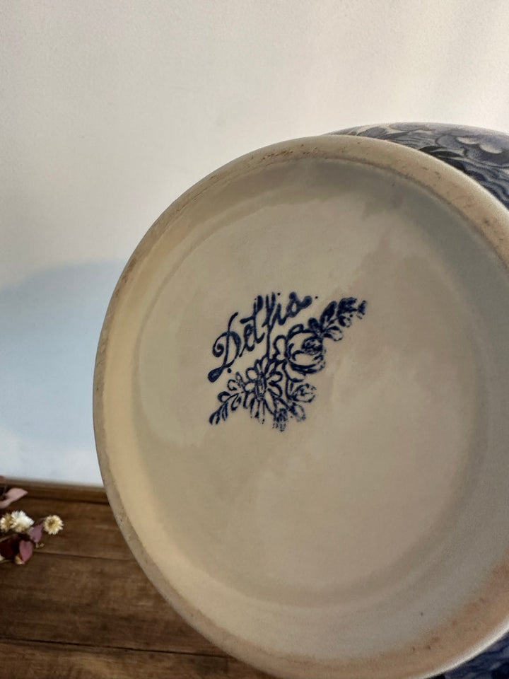 Vase signé Delfia motifs bleus Delft