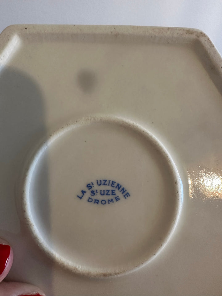 Bonbonnière en porcelaine bleue La St Uzienne