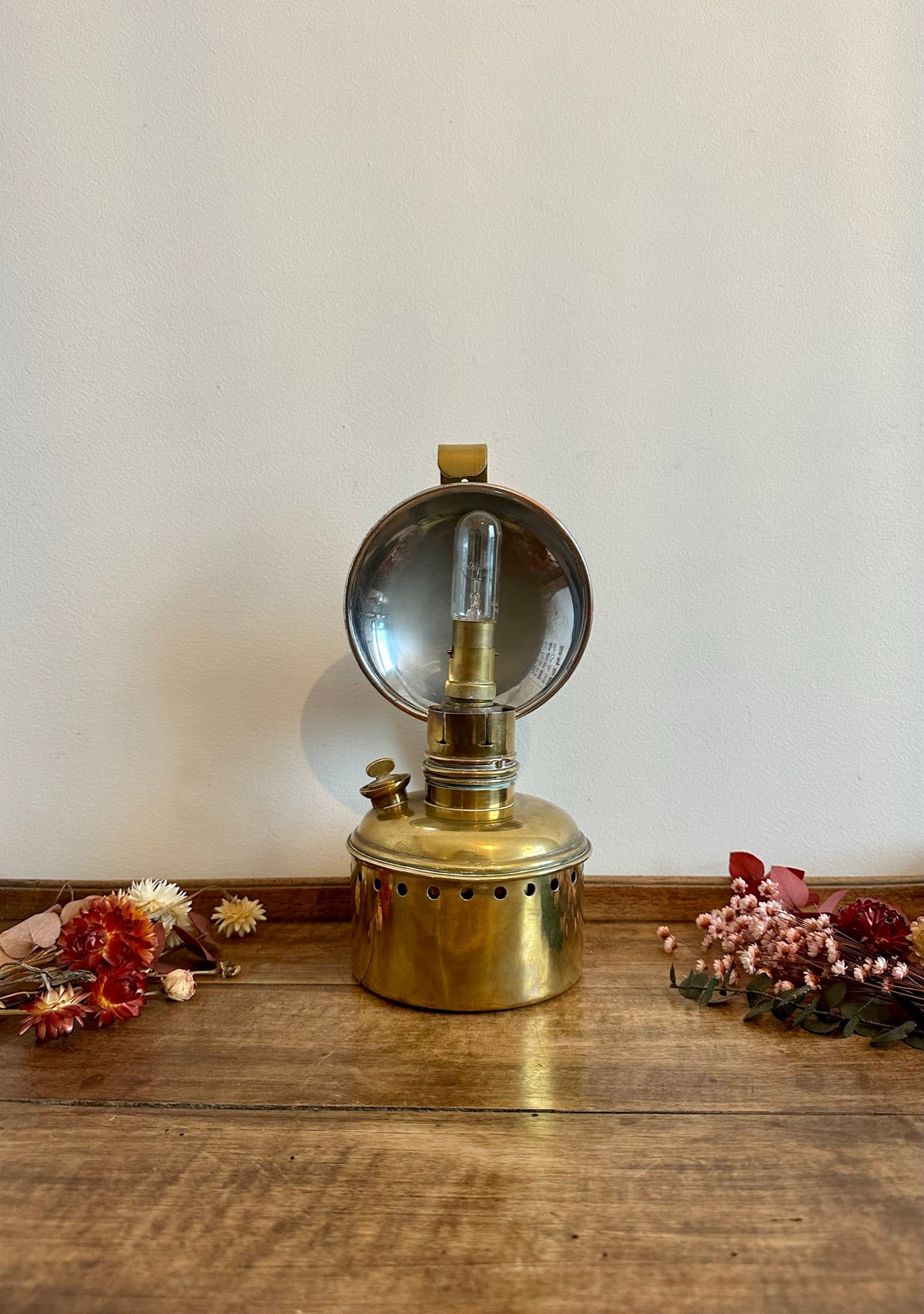 Lampe à fil à câble avec brûleur à pétrole lampes de bateau laiton