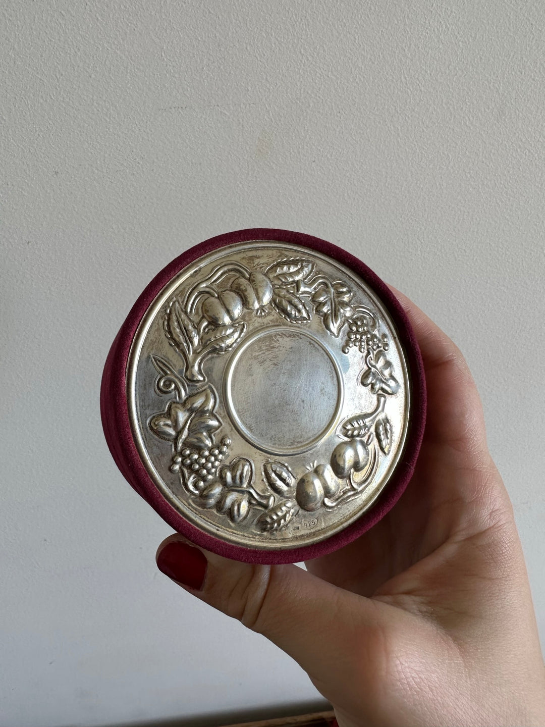 Boite à bijoux ronde en velours