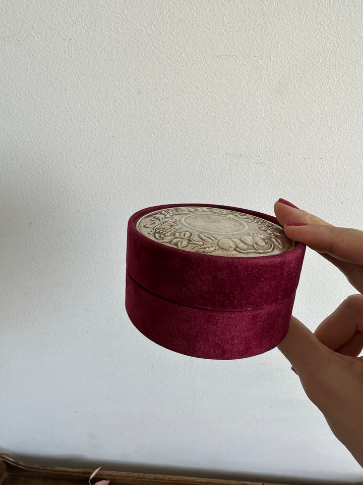 Boite à bijoux ronde en velours
