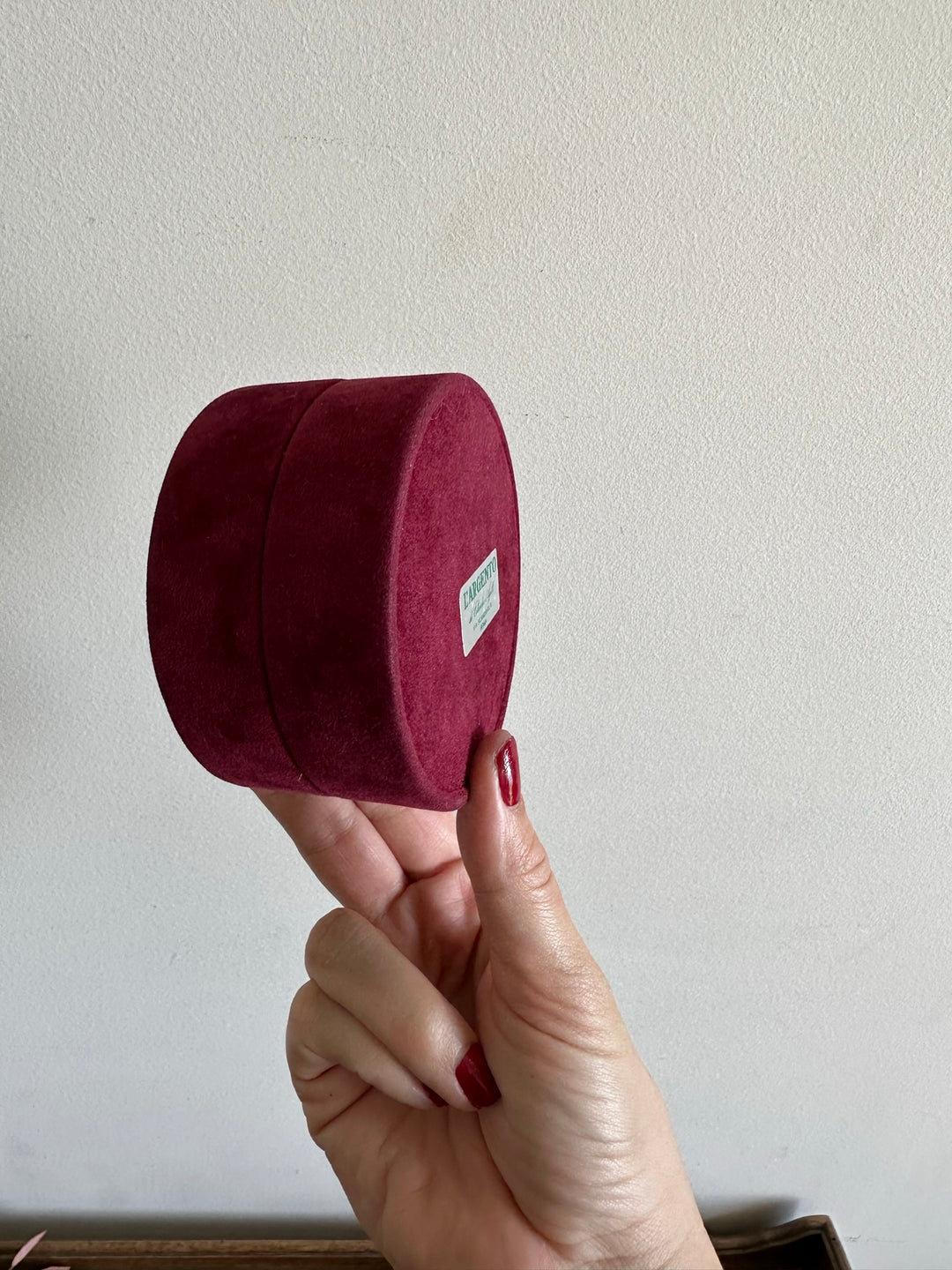 Boite à bijoux ronde en velours