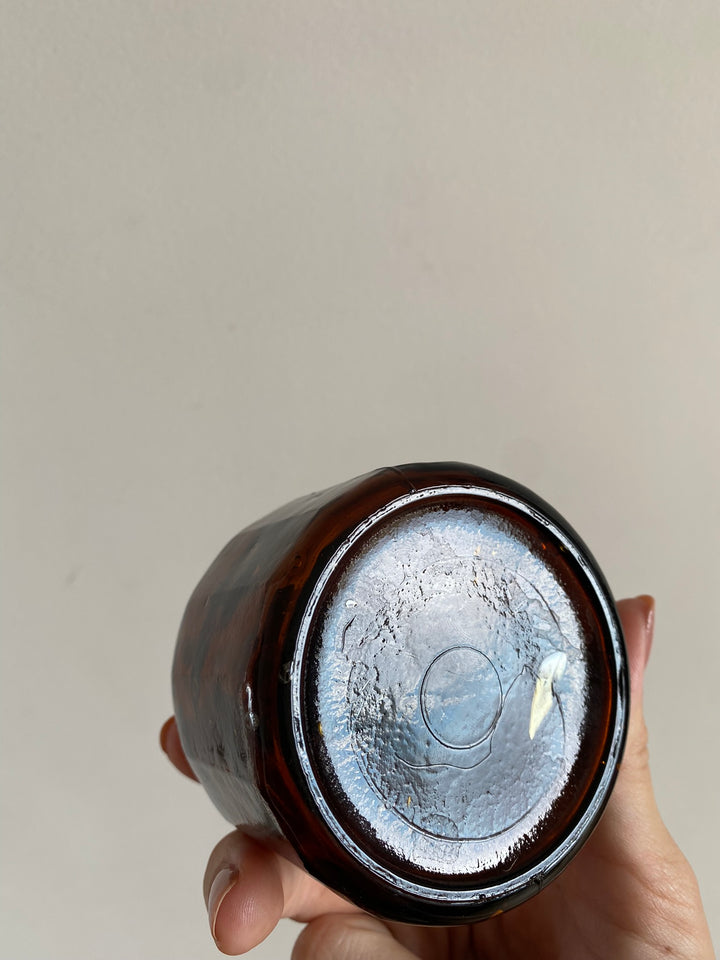 Vaporisateur en verre ambré et laiton