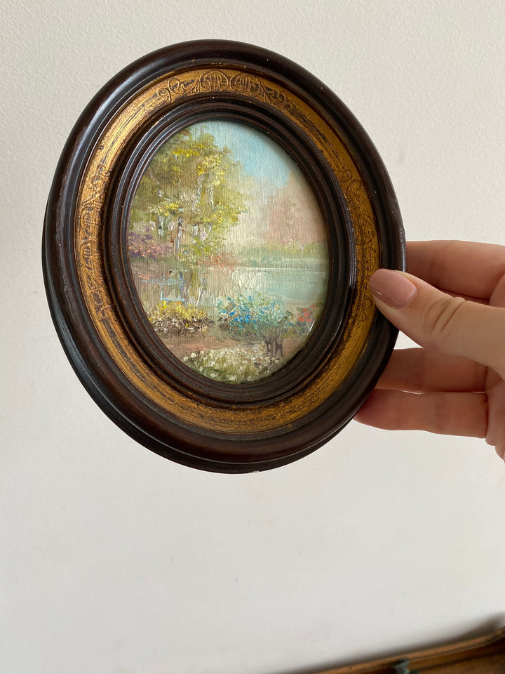 Peinture sur toile paysage lac Adriana Marianelli