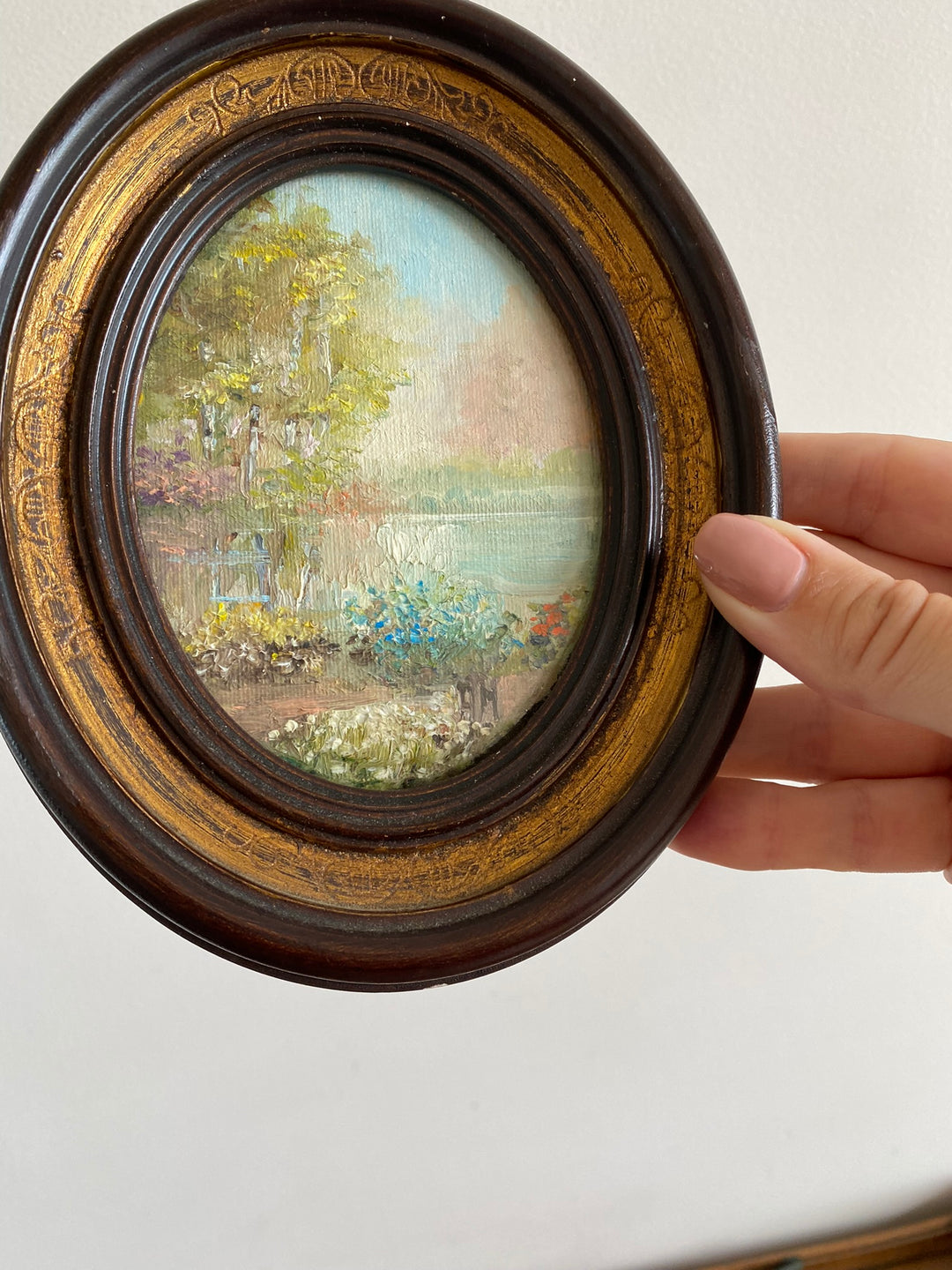 Peinture sur toile paysage lac Adriana Marianelli