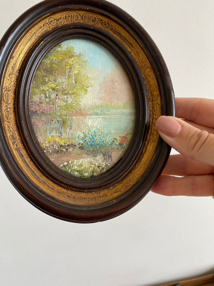 Peinture sur toile paysage lac Adriana Marianelli