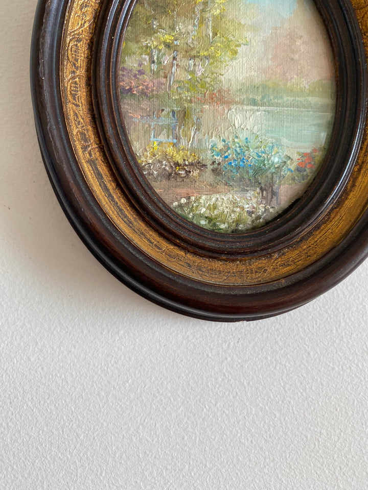 Peinture sur toile paysage lac Adriana Marianelli