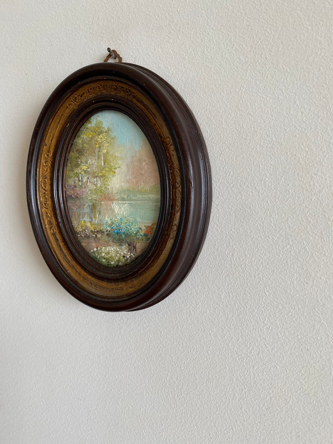 Peinture sur toile paysage lac Adriana Marianelli