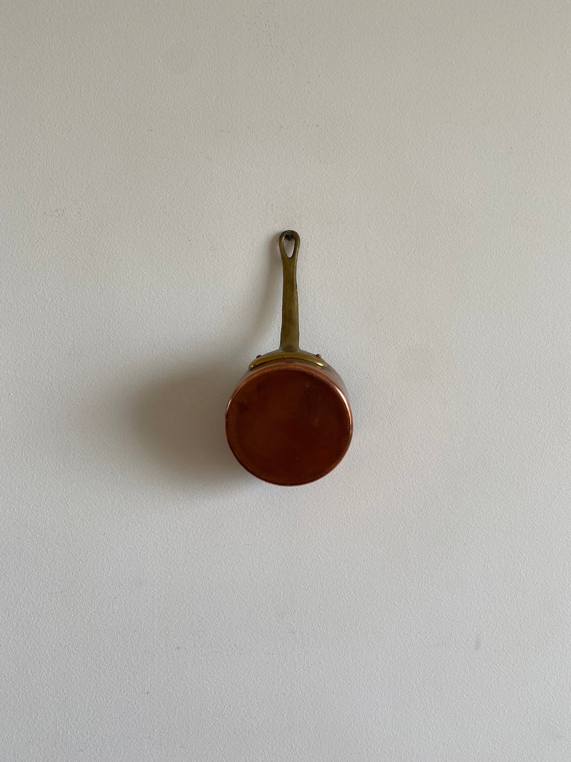 Casseroles en cuivre taille mini vintage