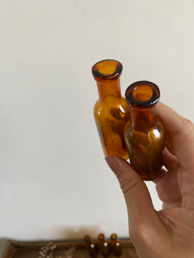 Flacons en verre ambré taille XS