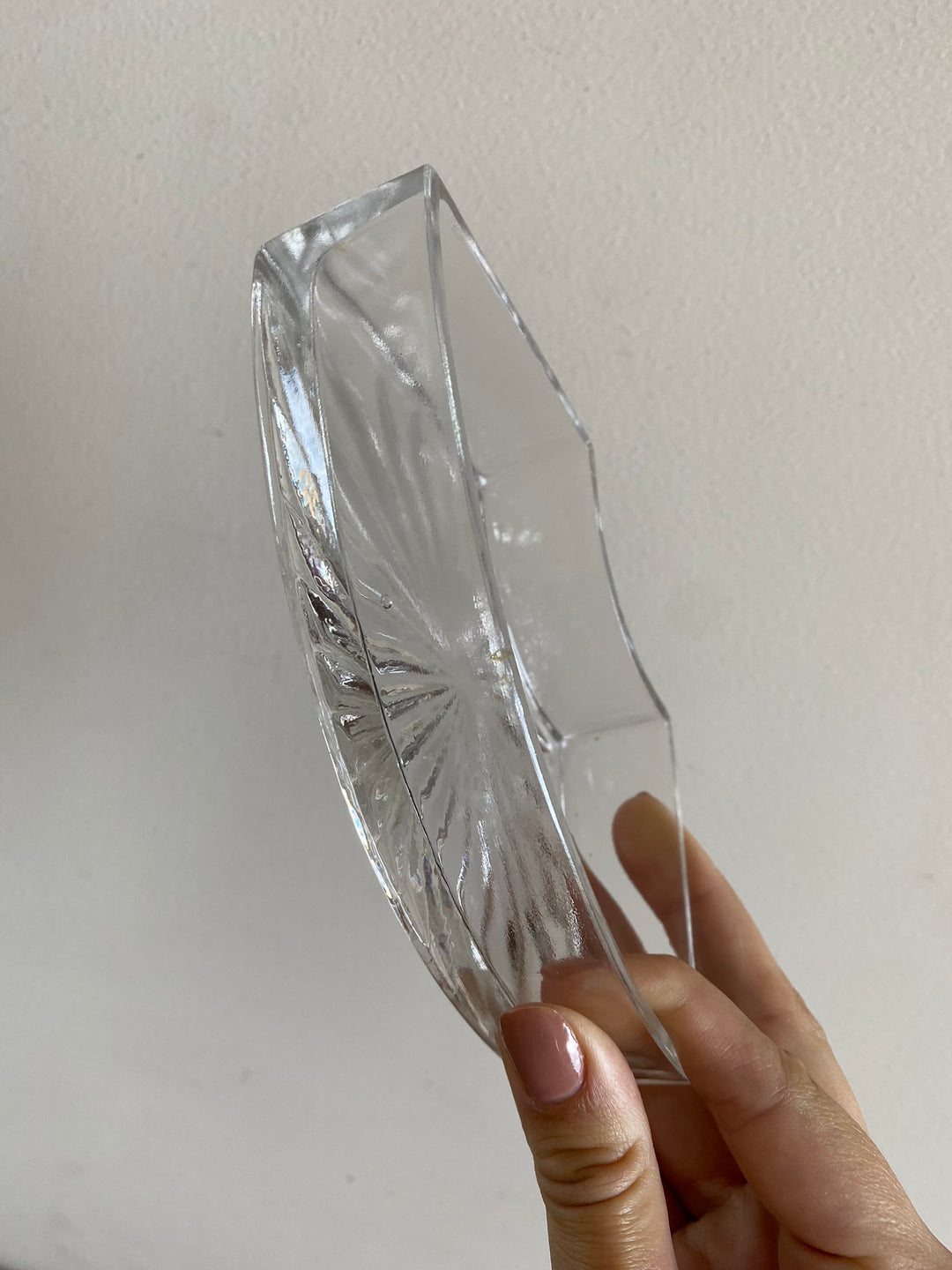 Plateau de service en métal argenté avec compartiments en verre années 30