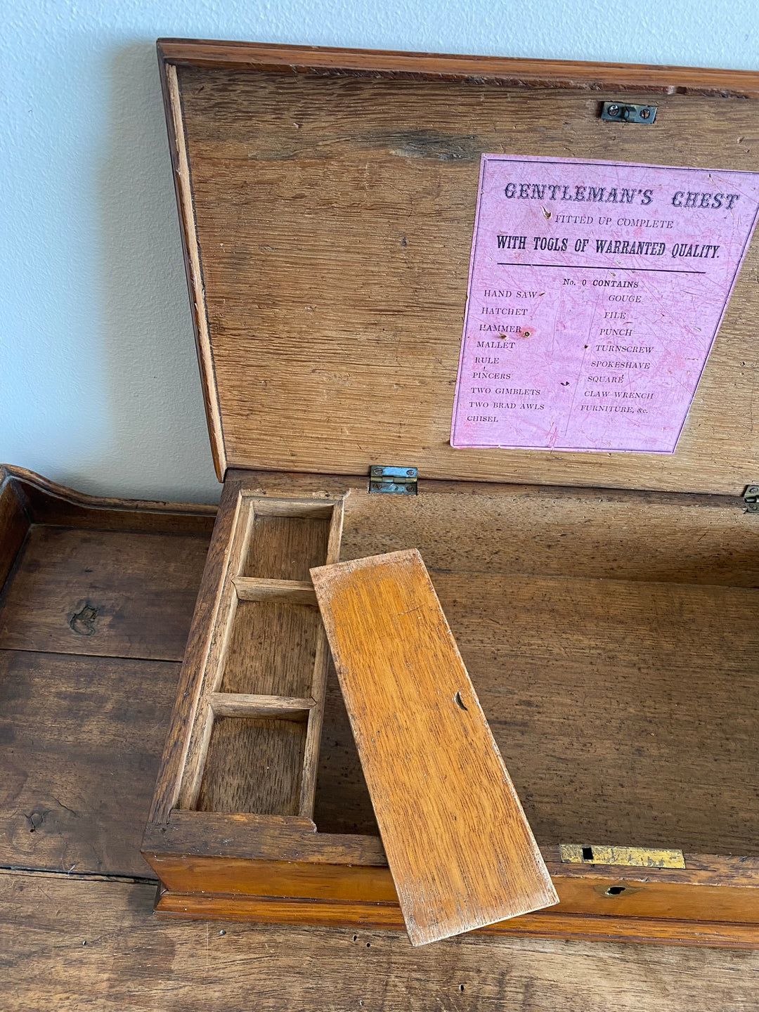 Caisse à outils Anglaise début XX ème