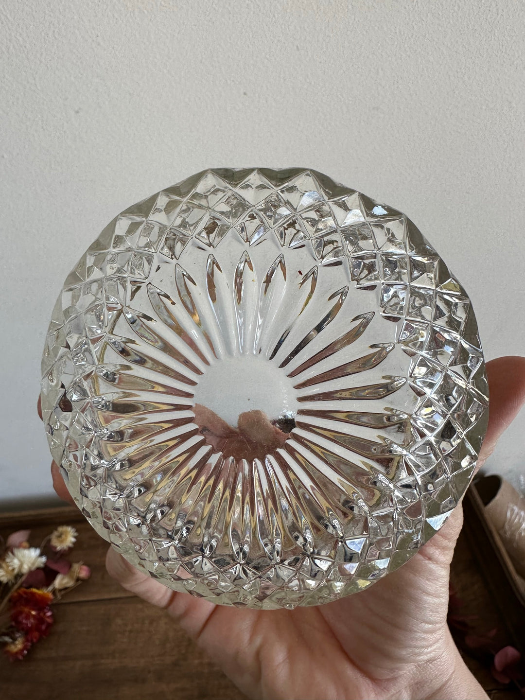 Coupelle en verre travaillé bords dorés