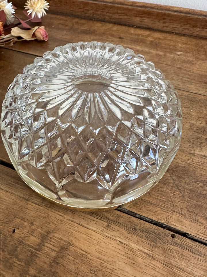Coupelle en verre travaillé bords dorés