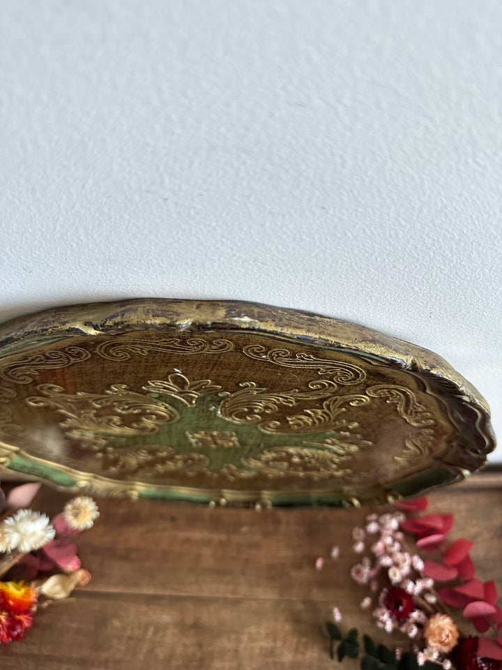 Plateaux florentins ronds en bois