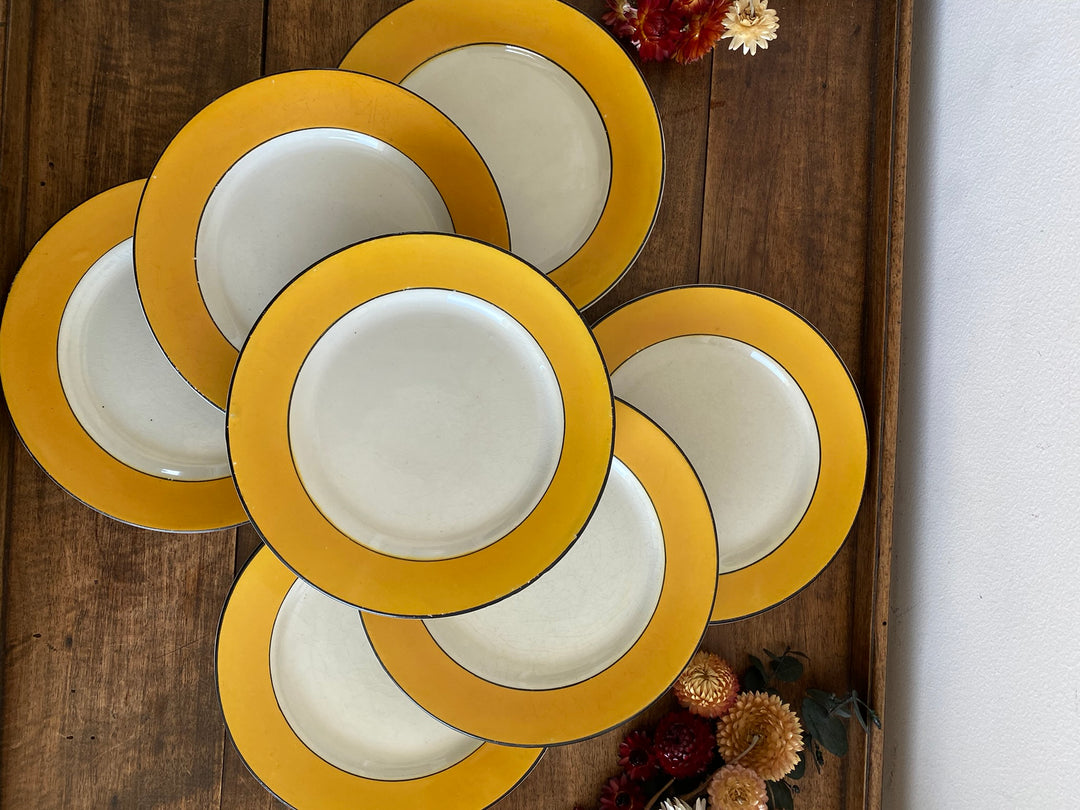 Assiettes à dessert Porcelaine Opaque Luneville début XXème fin XIXème