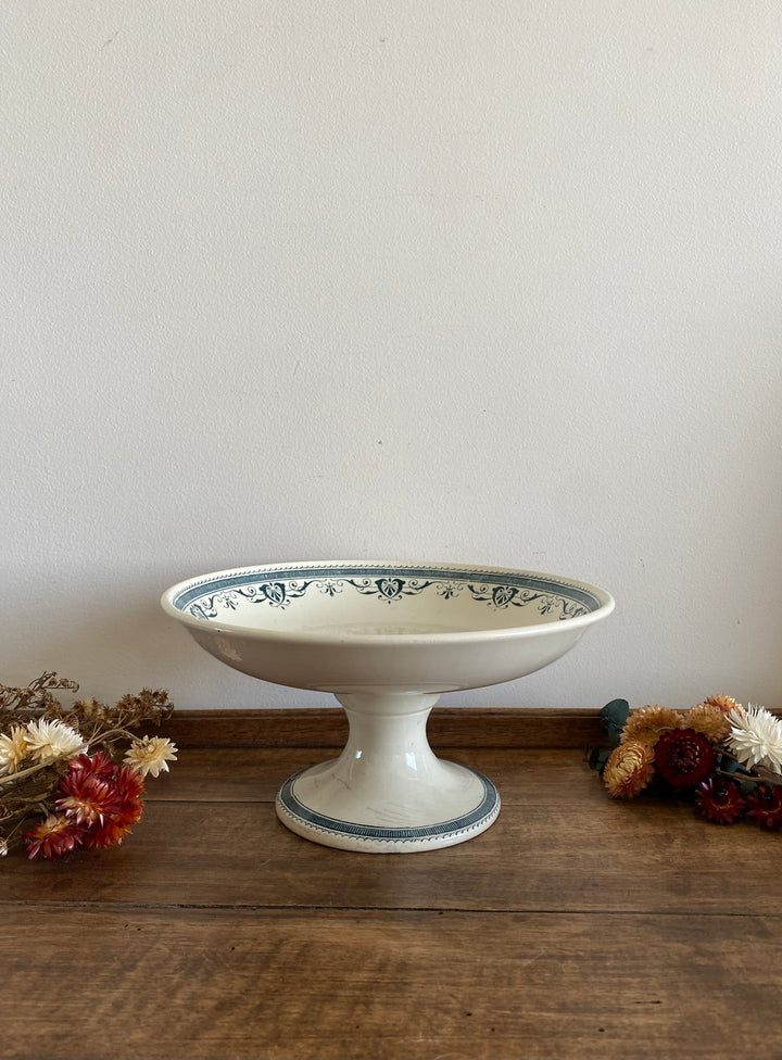 Compotier en porcelaine terre de fer