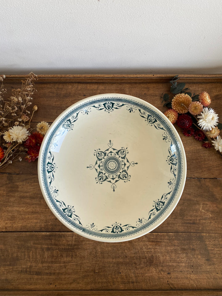 Compotier en porcelaine terre de fer