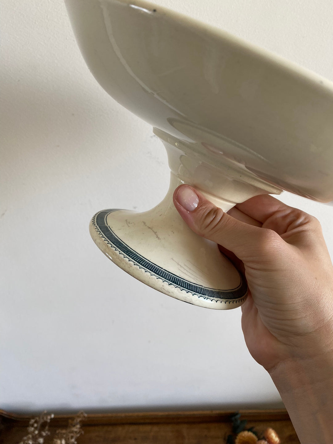 Compotier en porcelaine terre de fer