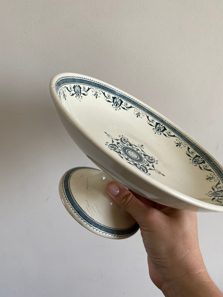 Compotier en porcelaine terre de fer