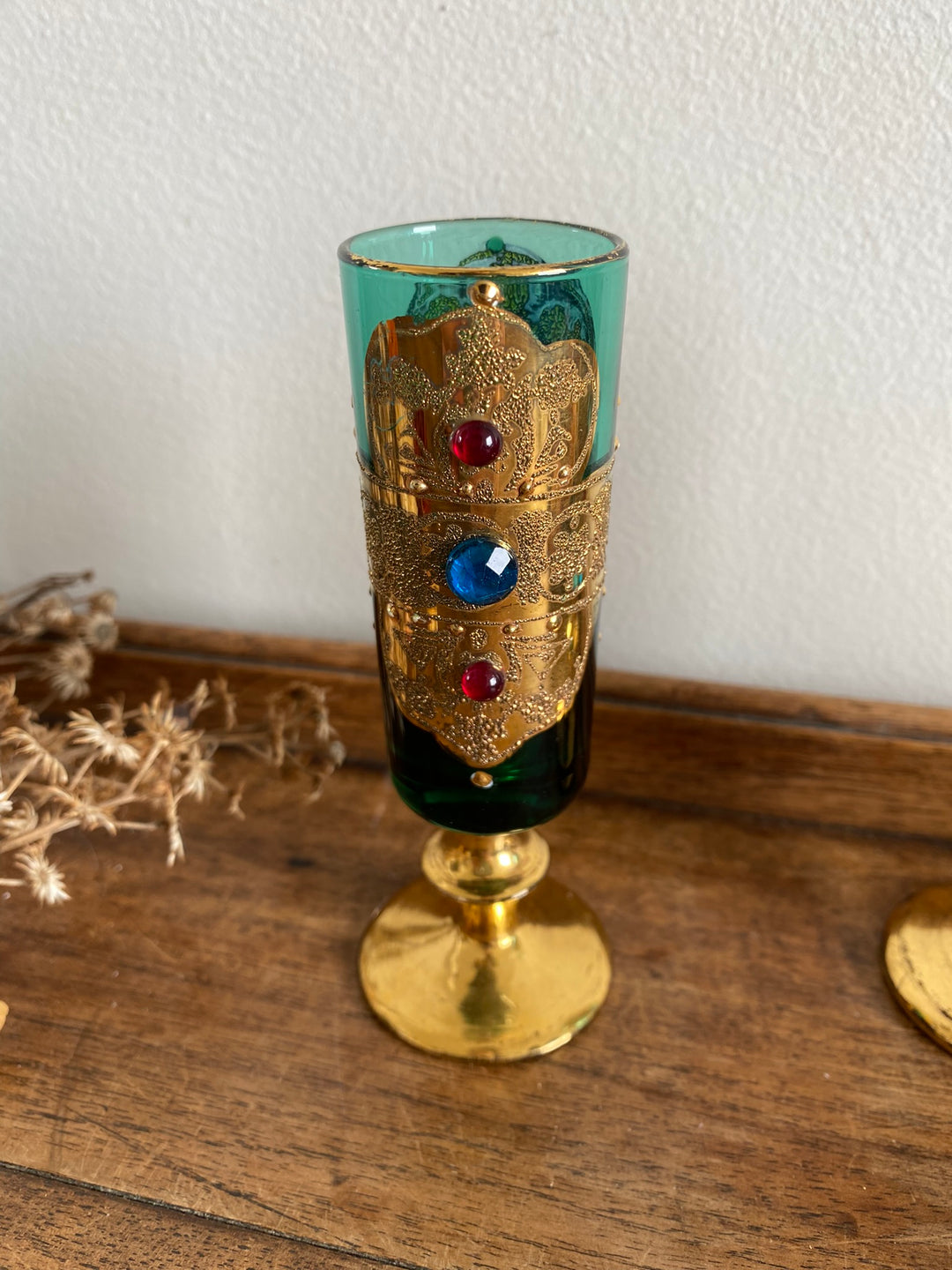 Verres sur pieds style murano Made in Italy