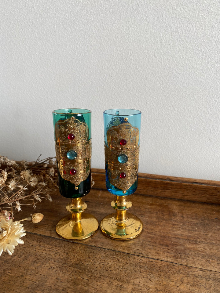 Verres sur pieds style murano Made in Italy