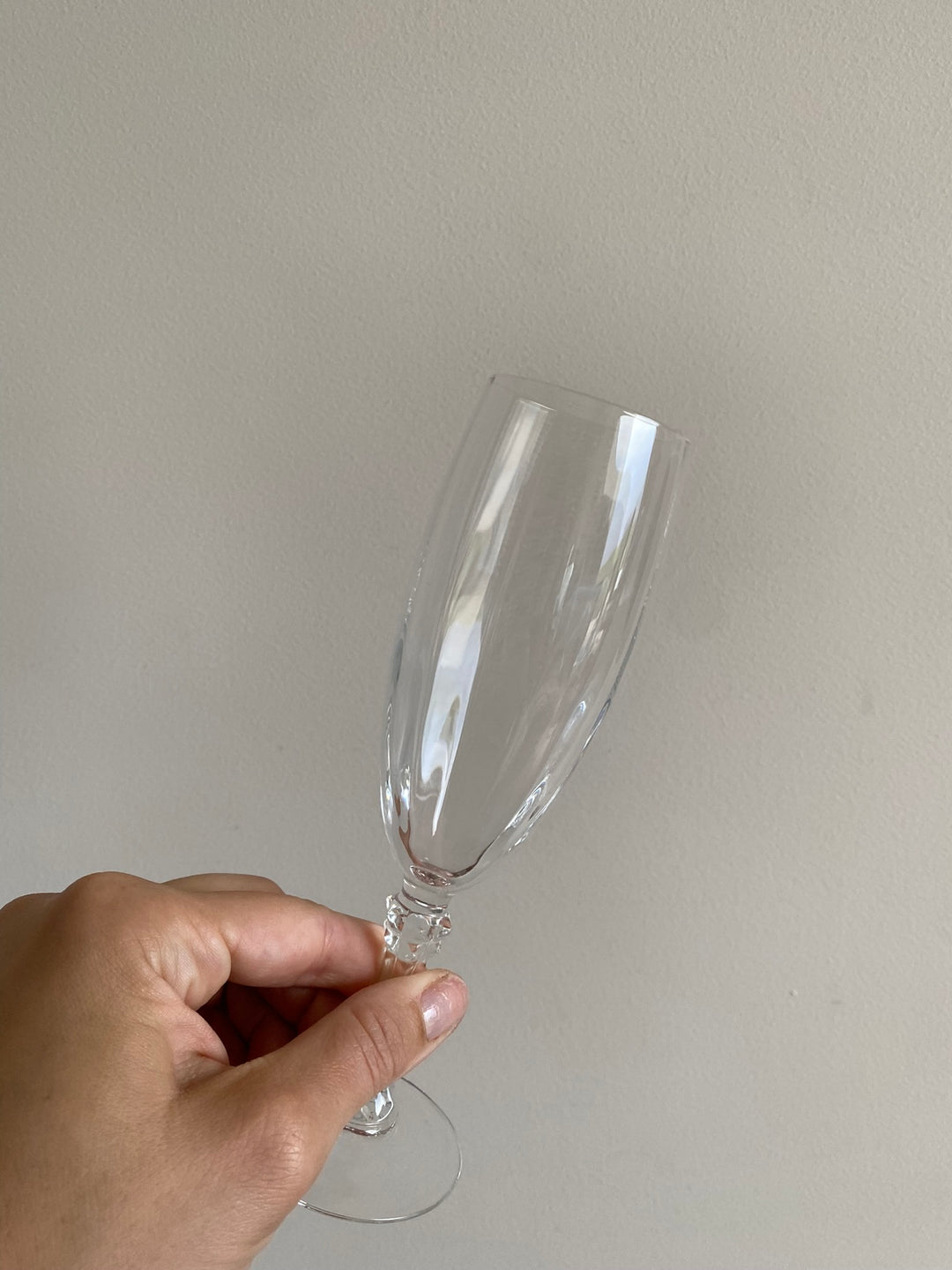 Flûtes à champagne à pieds en cristal d'Arques