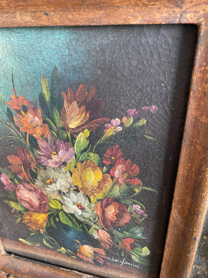 Peinture signée Campanini dans son cadre baroque