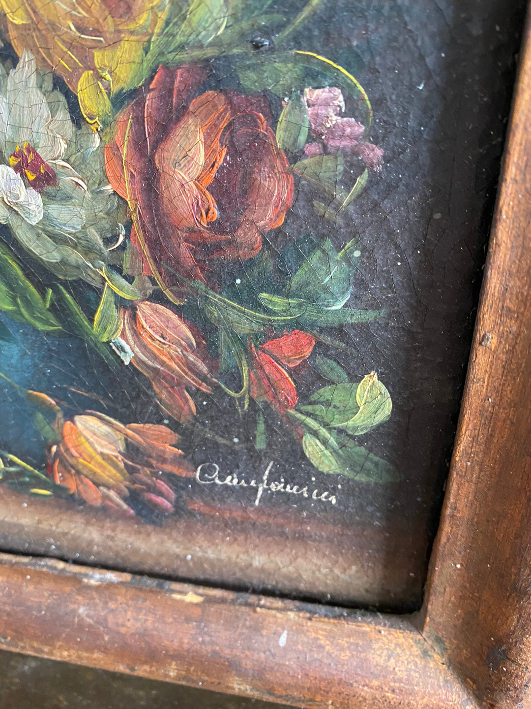 Peinture signée Campanini dans son cadre baroque