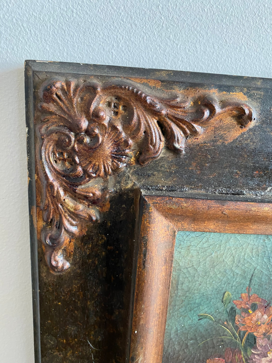 Peinture signée Campanini dans son cadre baroque