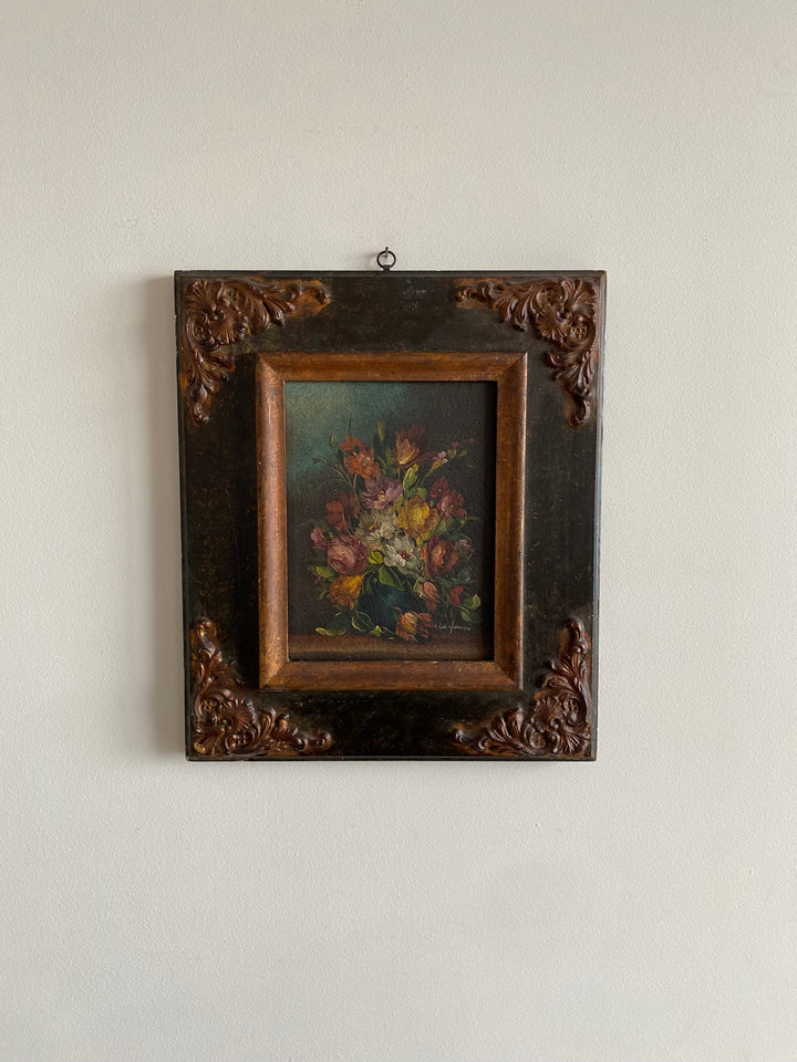 Peinture signée Campanini dans son cadre baroque
