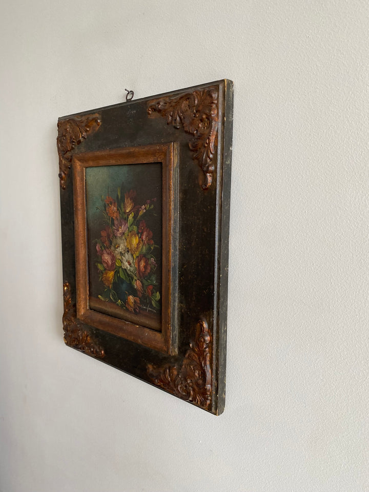 Peinture signée Campanini dans son cadre baroque
