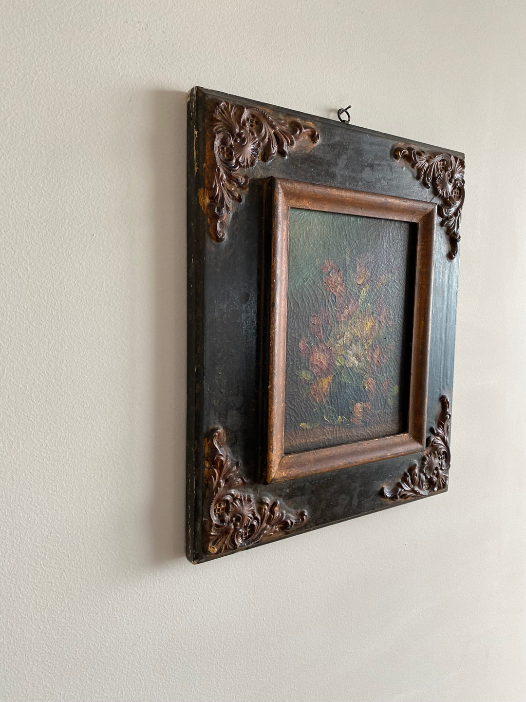Peinture signée Campanini dans son cadre baroque