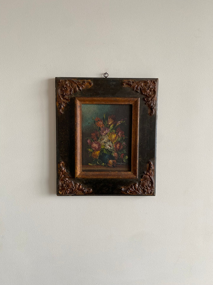 Peinture signée Campanini dans son cadre baroque