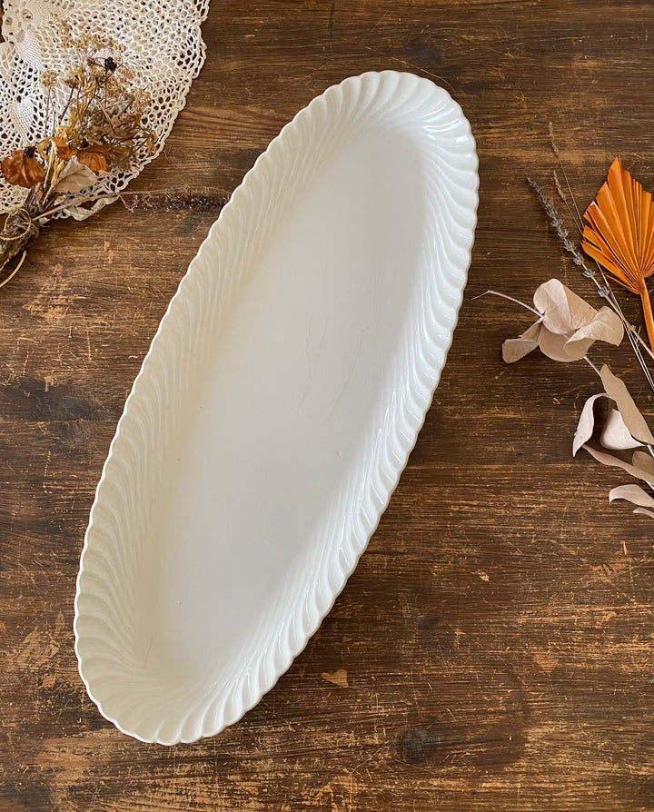 Plat de service en faience Luneveille