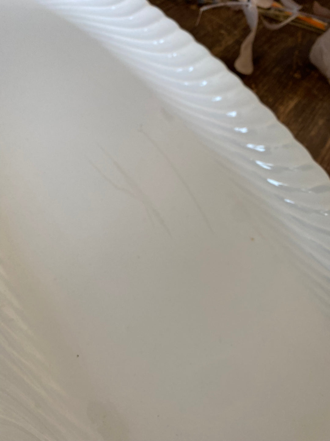 Plat de service en faience Luneveille