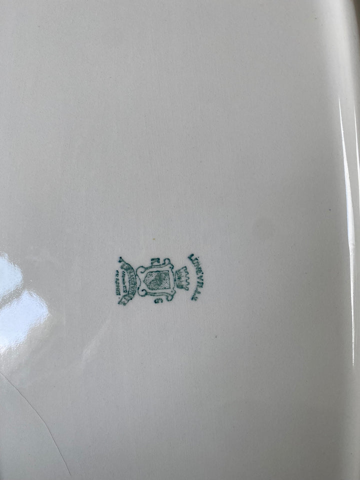 Plat de service en faience Luneveille