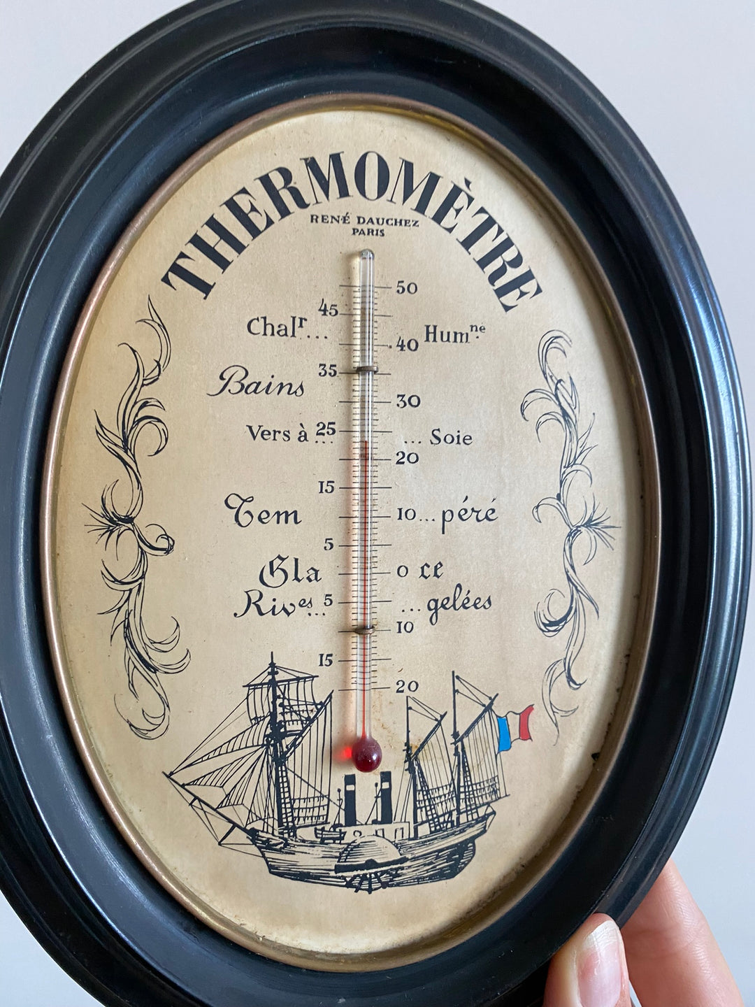 Thermomètre vintage René Dauchez Paris
