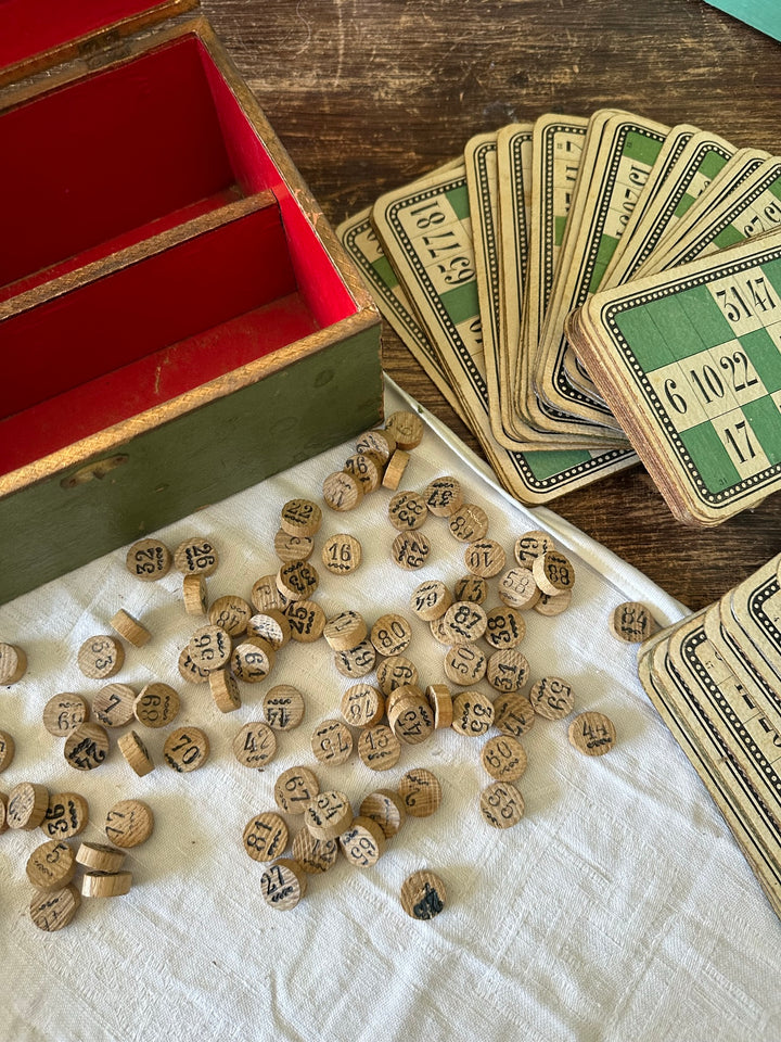 Boite de jeu du loto début XXème