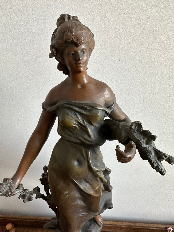 Statue en régule signée Auguste Moreau 1917 - Retour des champs