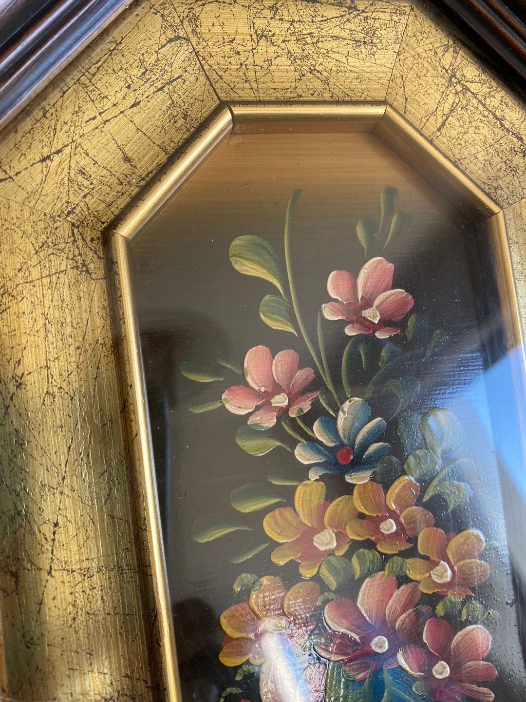 Peinture à l'huile sur cuivre dans cadre en bois